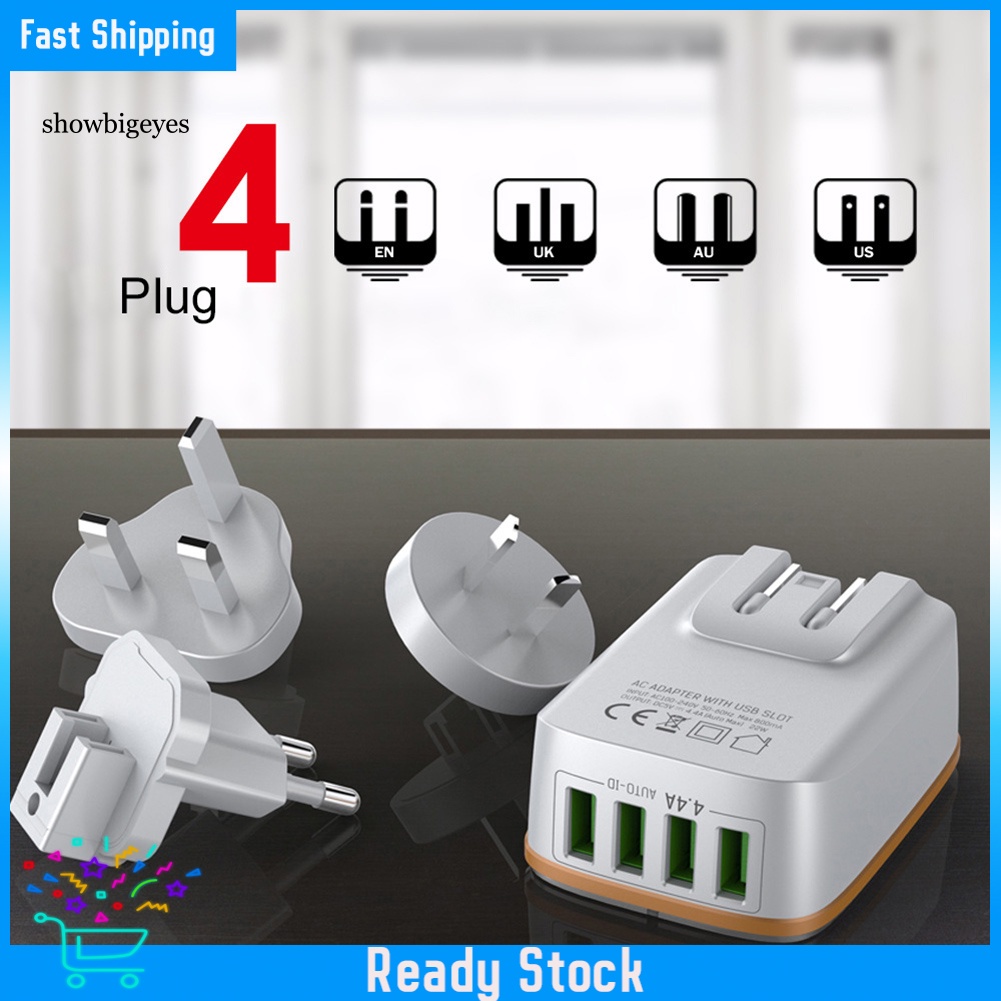 Củ Sạc 4 Cổng USB 4.4A AC Di Động SGES LDNIO A4404