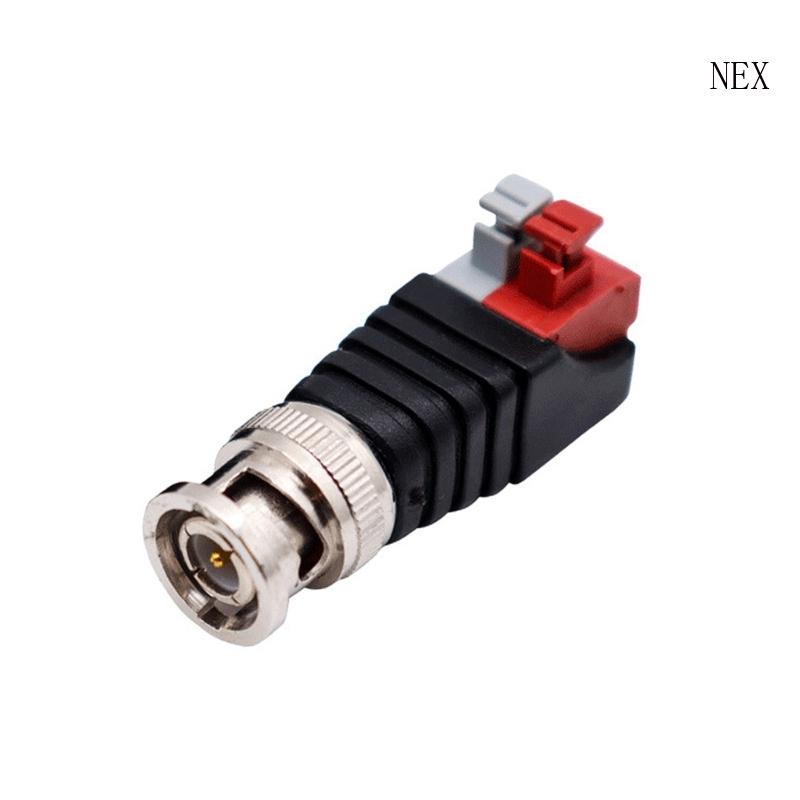 Đầu Nối Chuyển Đổi Video Baluns BNC Loại Nhấn Lò Xo Không Hàn Kết Nối BNC Dễ Dàng