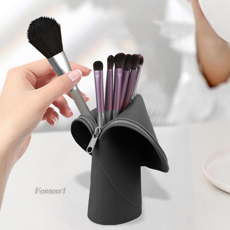 [Fenteer1] Túi Đựng Cọ Trang Điểm Mềm Mại Nhỏ Gọn Thích Hợp Làm Quà Tặng Hằng Ngày Cho Bạn