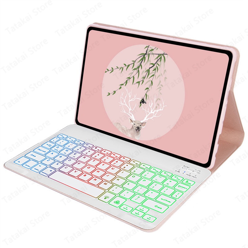 Ốp Máy Tính Bảng Có Bàn Phím Màu Cầu Vồng Cho Xiaomi Pad 6 Teclado Capa Xiaomi Pad 6 Pro Mi Pad 6 11 inch