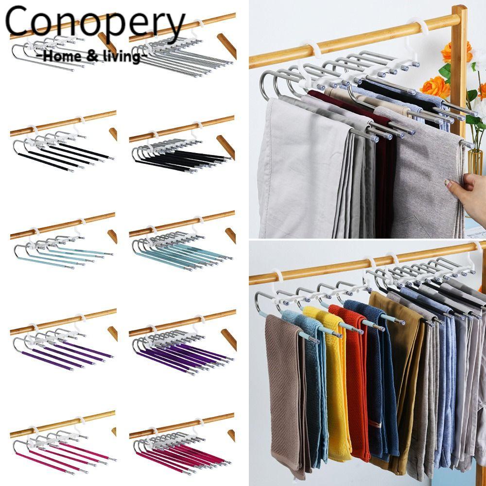 CONOPERY Móc Treo Quần Áo Bằng Thép Không Gỉ Có Thể Gấp Gọn Tiện Dụng