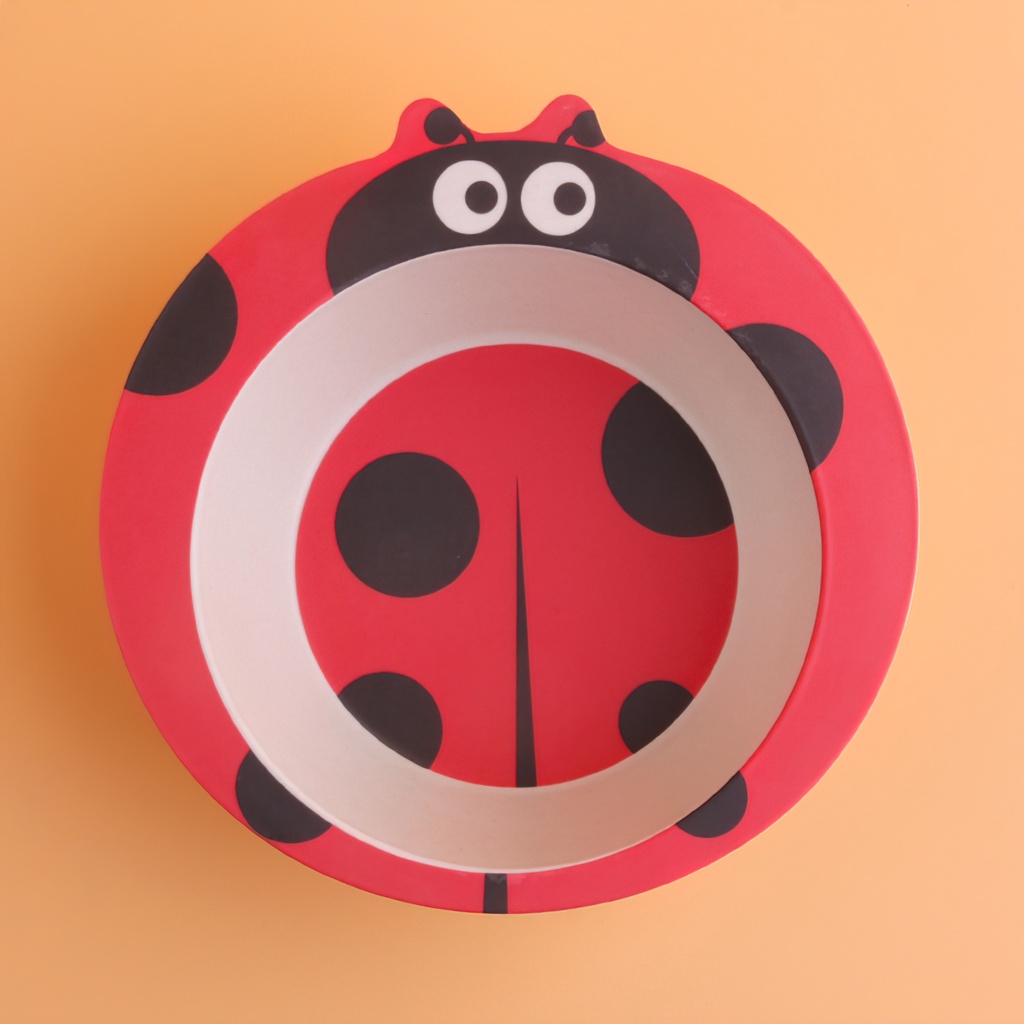 Bát chén ăn dặm lúa mạch hình con vật đáng yêu cho bé