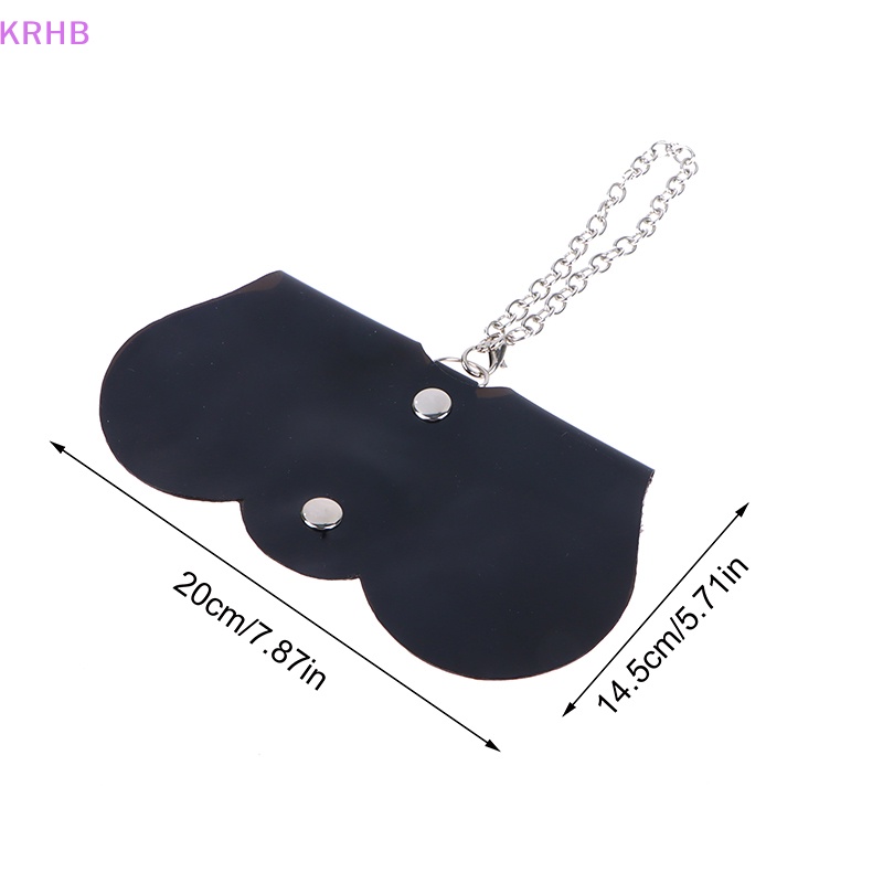 1 Túi PVC Trong Suốt Đựng Mắt Kính Phối Dây Xích Kim Loại Độc Đáo Cho Nữ Mới