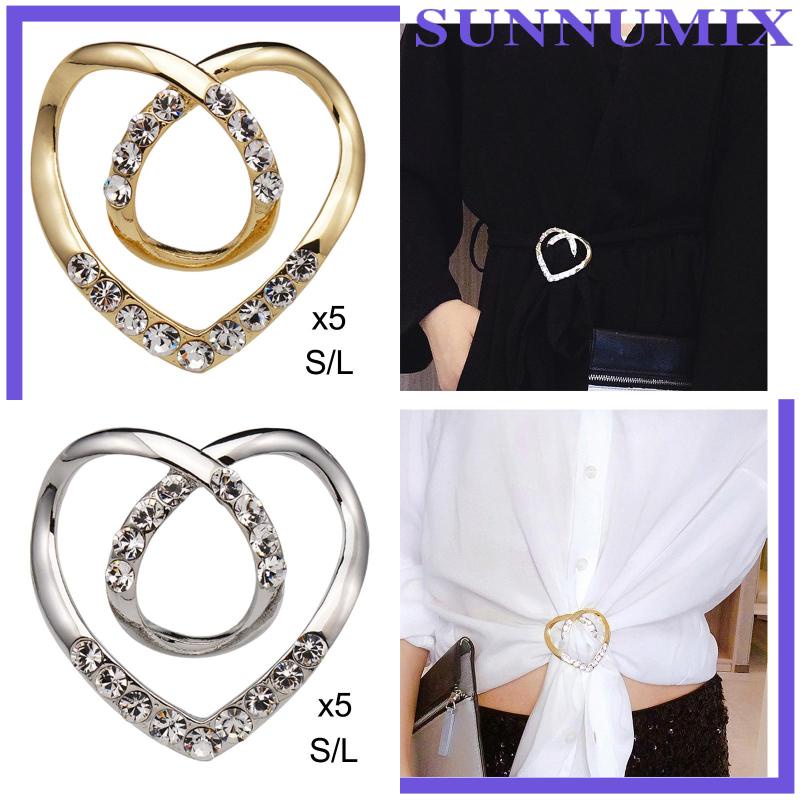 Kẹp Khăn Quàng Cổ Hình Trái Tim Rỗng Bằng Kim Loại