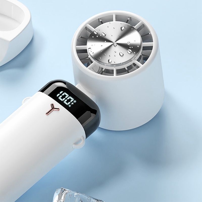 Quạt Điện Cầm Tay Mini Không Ồn Đứng Để Bàn Màn Hình Kỹ Thuật Số