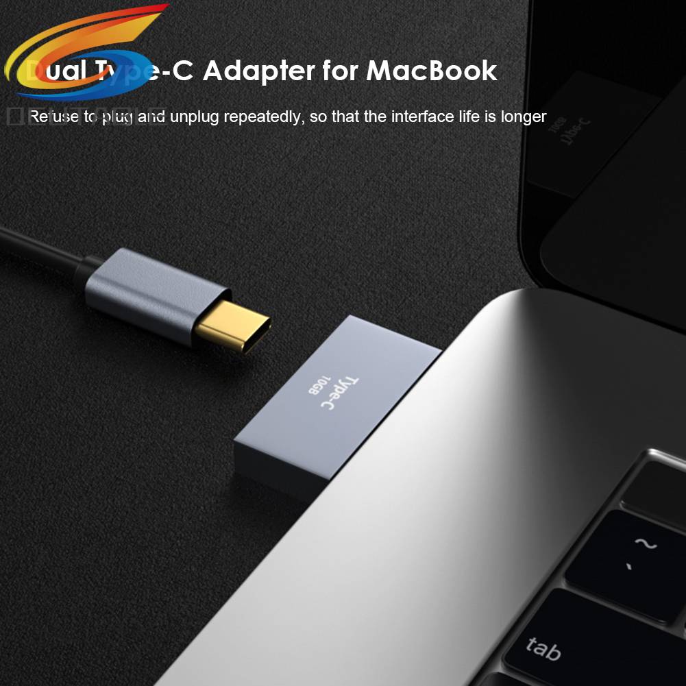 Đế Sạc USB C HUB Cho MacBook Thunderbolt 3 Dual Type-C