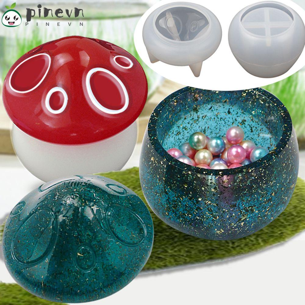 PINEVN Khuôn Silicone Làm Hộp Đựng Trang Sức Hình Cây Nấm