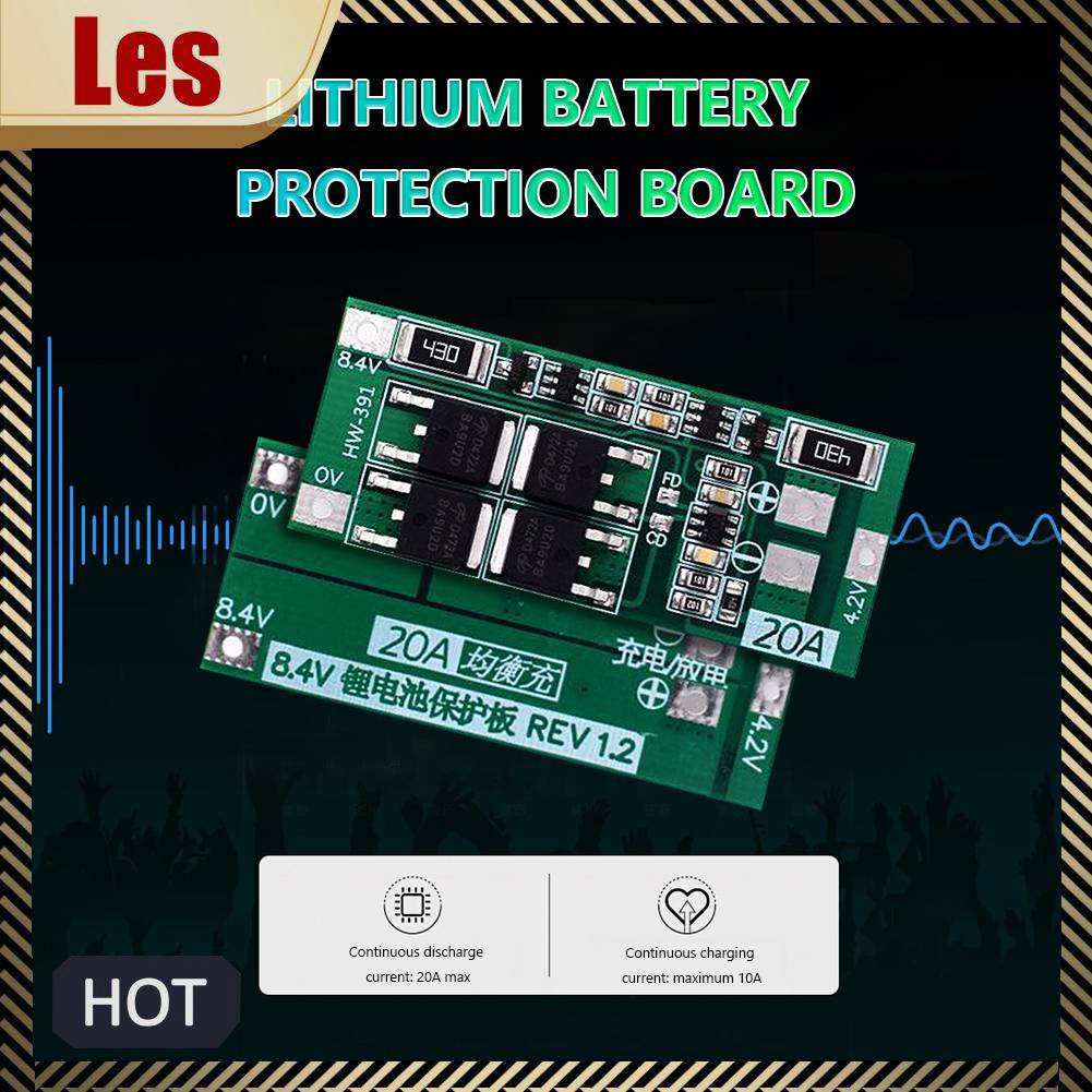 Bảng MạCh SạC Pin Lithium HW-391 2S 20A 18650 BMS