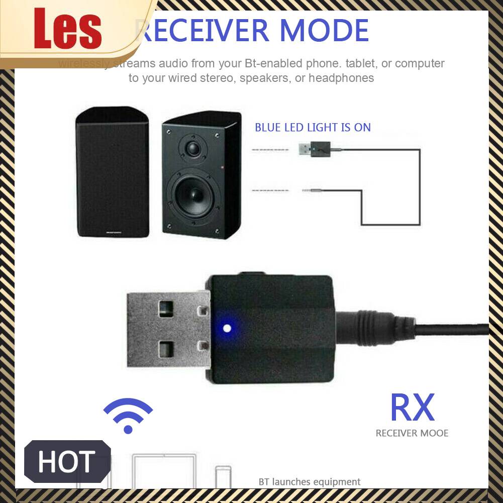 Thiết Bị Nhận Tín Hiệu Bluetooth 5.0 Không Dây 2 Trong 1 Đầu Cắm 3.5mm RCA