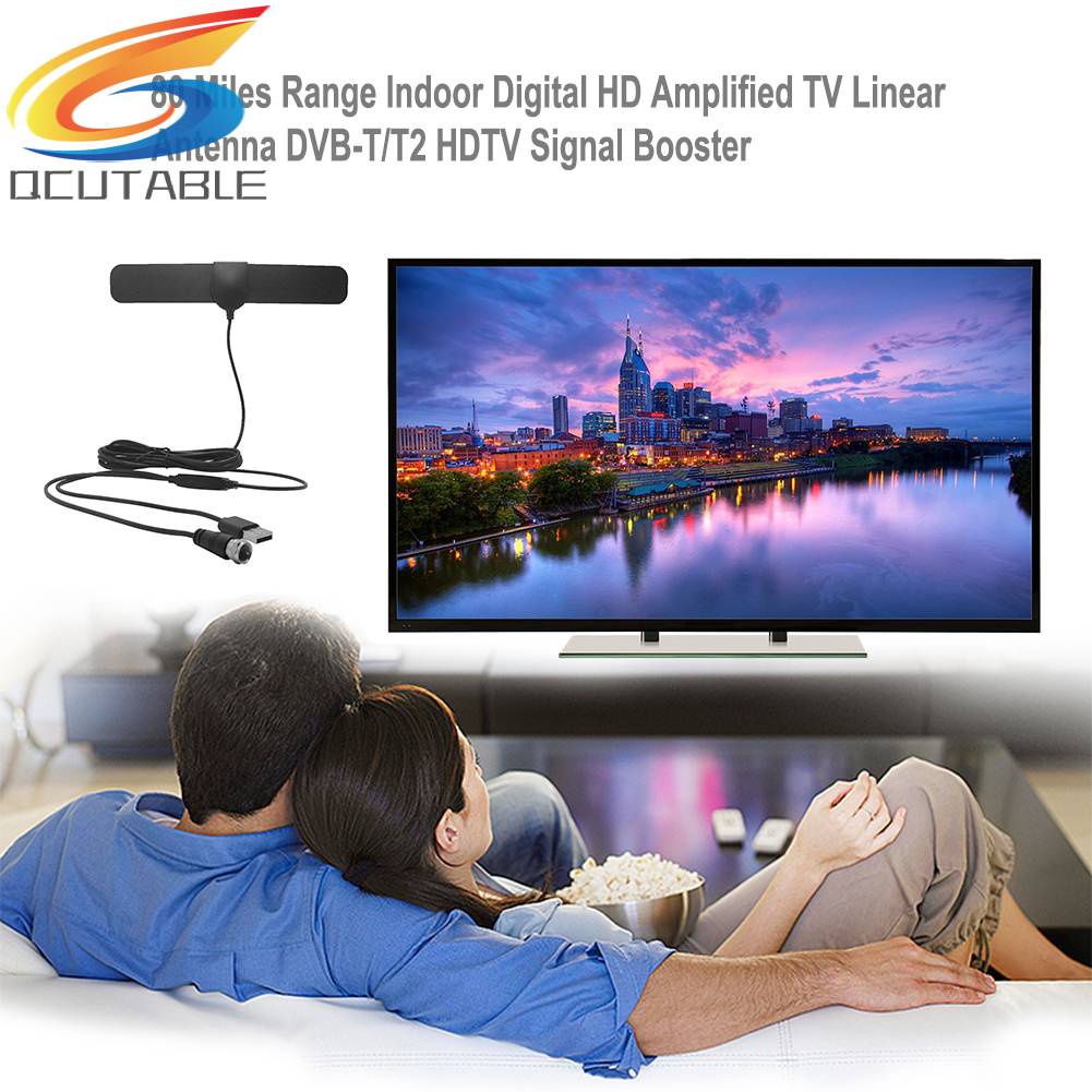Ăng Ten Khuếch Đại Tín Hiệu Kỹ Thuật Số Trong Nhà Phạm Vi 80 Dặm
