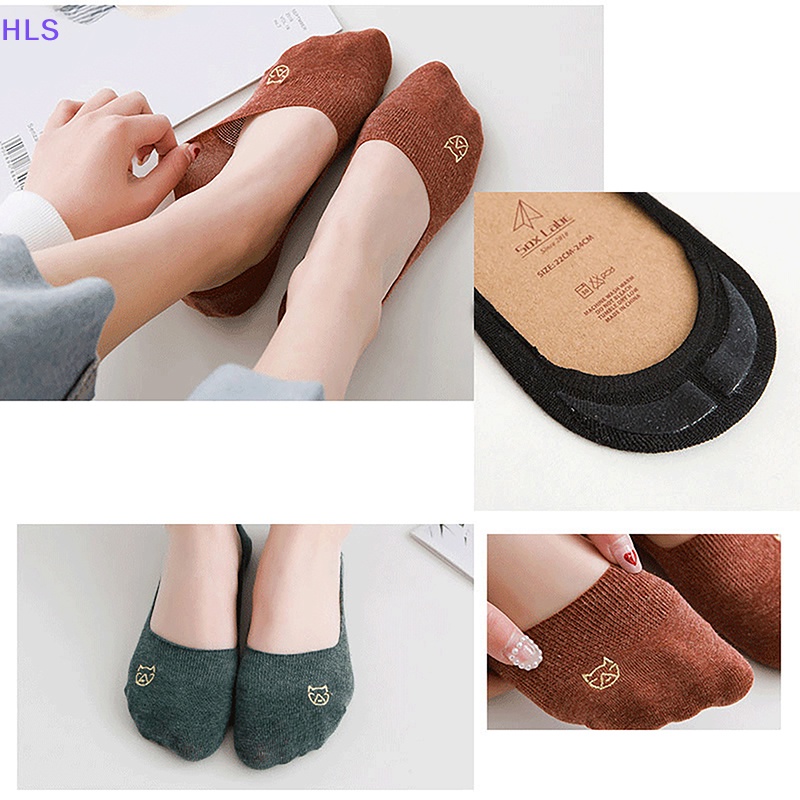 Vớ Thuyền Thêu Hình Mèo Hoạt Hình Dễ Thương Phong Cách Mùa Hè Cho Nữ # EU 35-39