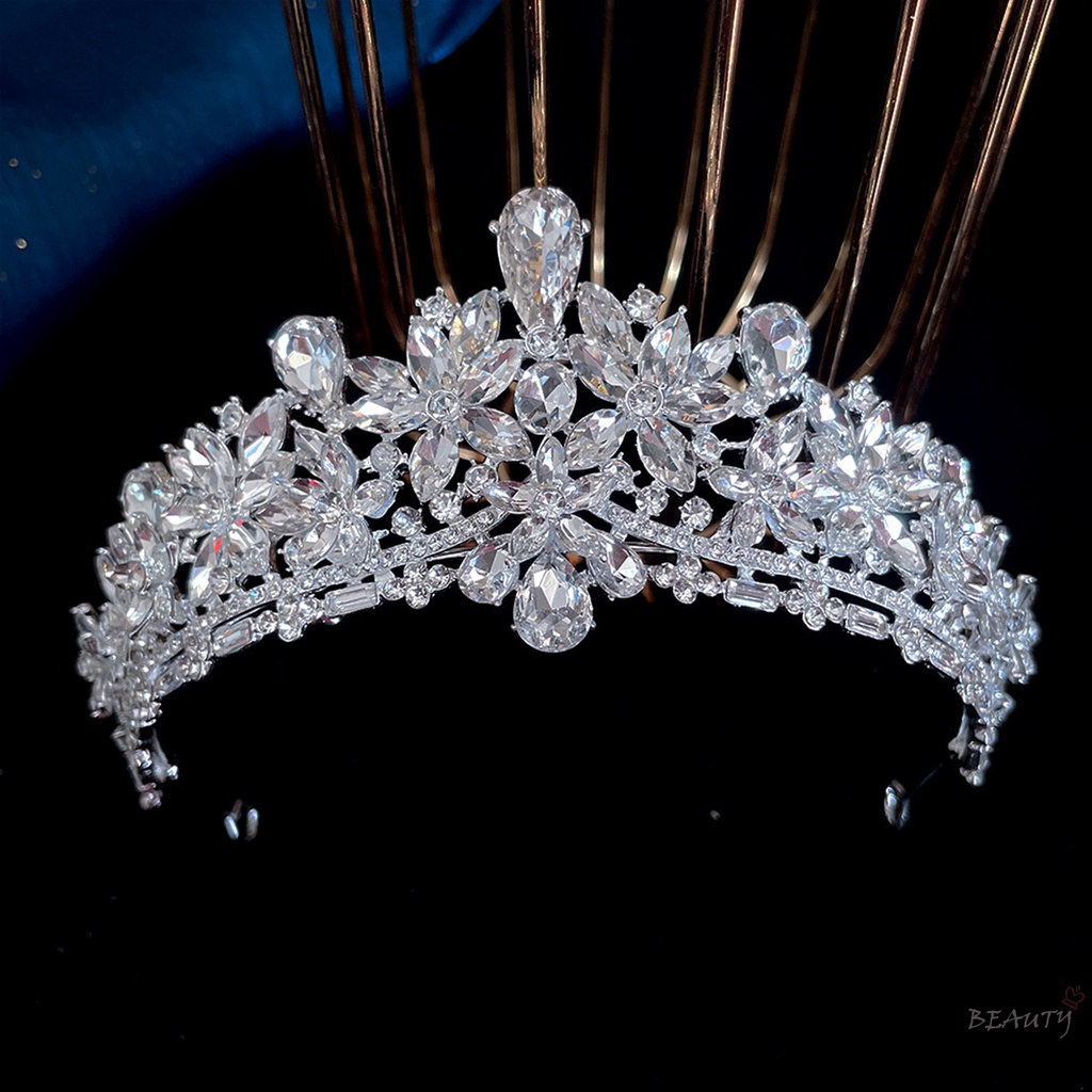 Cài Tóc Hình Vương Miện Đính Đá Sang Trọng Cho Cô Dâu