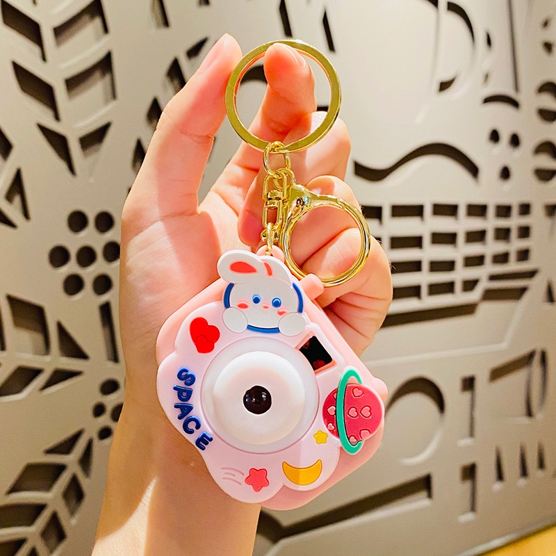 Móc Khóa Hình Máy Ảnh Chiếu Hình Ngôi Sao / Thỏ Sáng Tạo