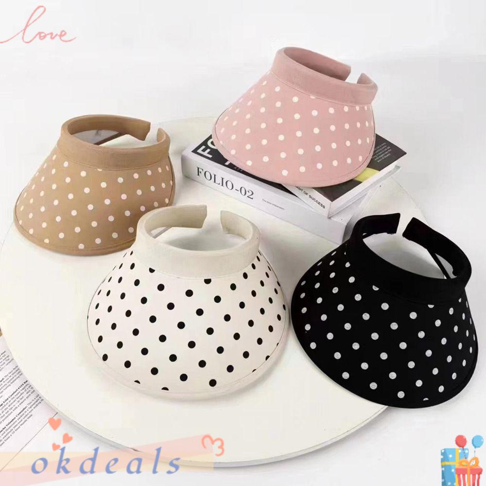 OKDEALS Mũ Lưỡi Trai Hở Chóp Thoáng Khí Chống Tia UV Thời Trang Đi Biển Cho Nữ