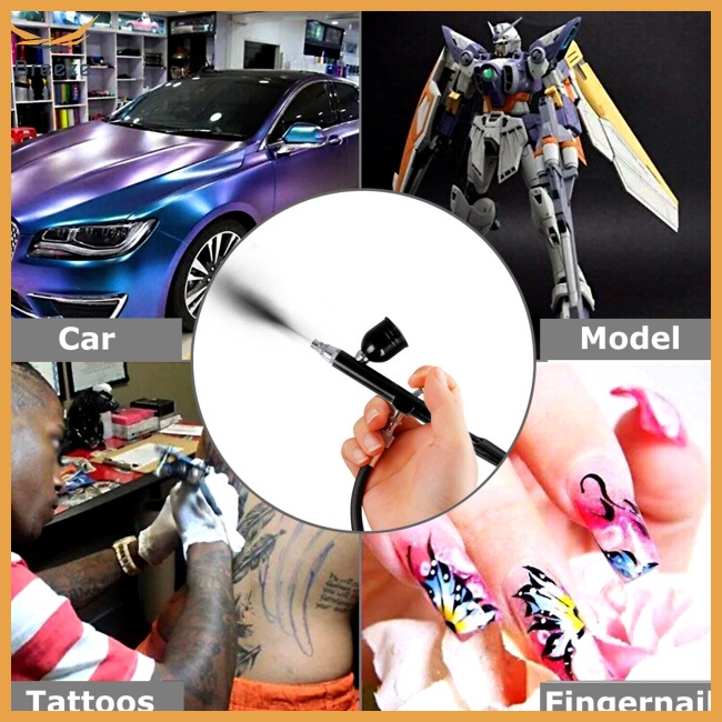 Súng Phun Sơn Móng Tay 0.3mm Kích Hoạt Hành Động Kép Chuyên Dụng