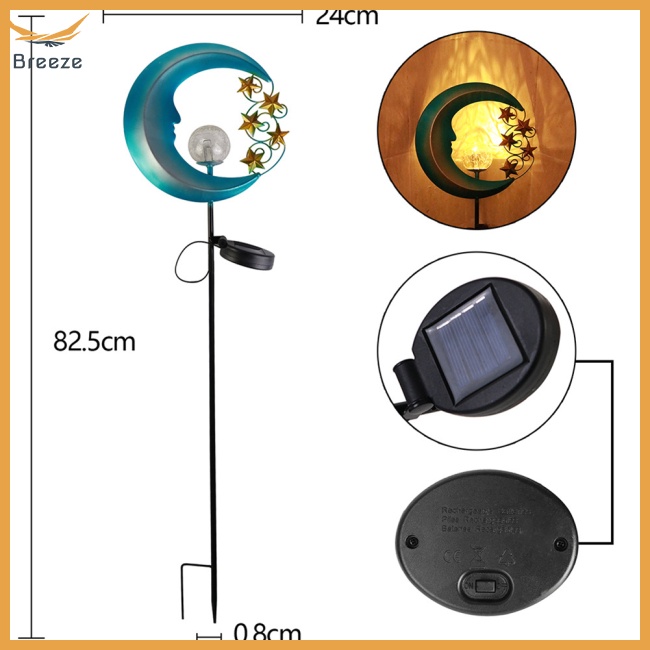Đèn Led Trang Trí Sân Vườn Hình Mặt Trăng Sử Dụng Năng Lượng Mặt Trời