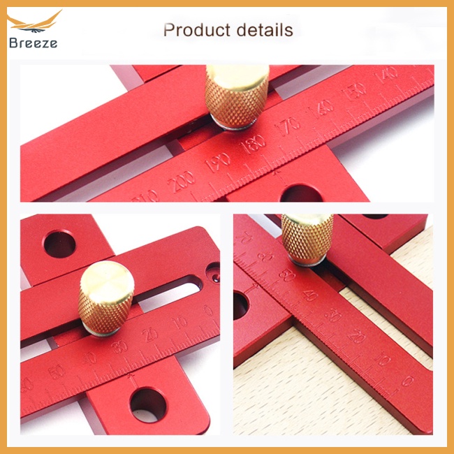 Thước Đo Gỗ Lỗ Chữ T 170mm 270mm 370mm Bằng Hợp Kim Nhôm