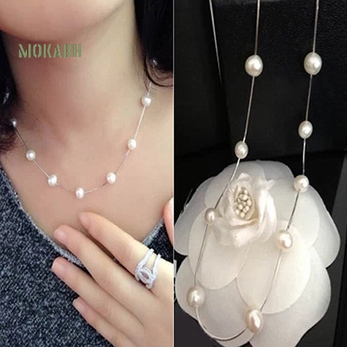 Abh Vòng Cổ Choker Đính Ngọc Trai Nhân Tạo Kiểu Dáng Ngọt Ngào Lãng Mạn