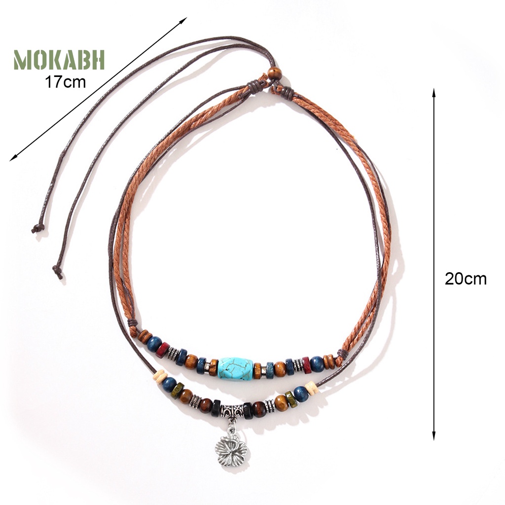 Vòng cổ Nhiều Lớp Họa Tiết Hoa Bằng Kim Loại Thời Trang Cho Nam