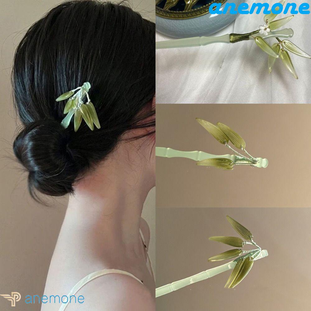 Trâm Cài Tóc Bằng Acrylic Hình Chiếc Lá Phong Cách Cổ Điển Cho Nữ