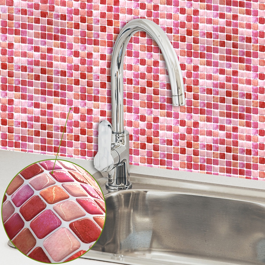 Miếng Dán Tường Bằng PVC Chống Thấm Nước Nhiều Màu Sắc Dễ Lắp Đặt Tiện Dụng Cho Nhà Tắm