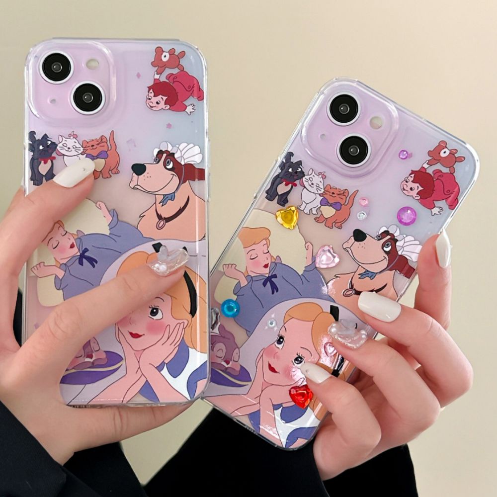 Ốp Điện Thoại TPU Mềm Chống Sốc Chống Bụi Đính Kim Cương Nhiều Màu Dễ Thương Cho IPhone 14 13 12 11 Pro Max X XR 8 7 Plus