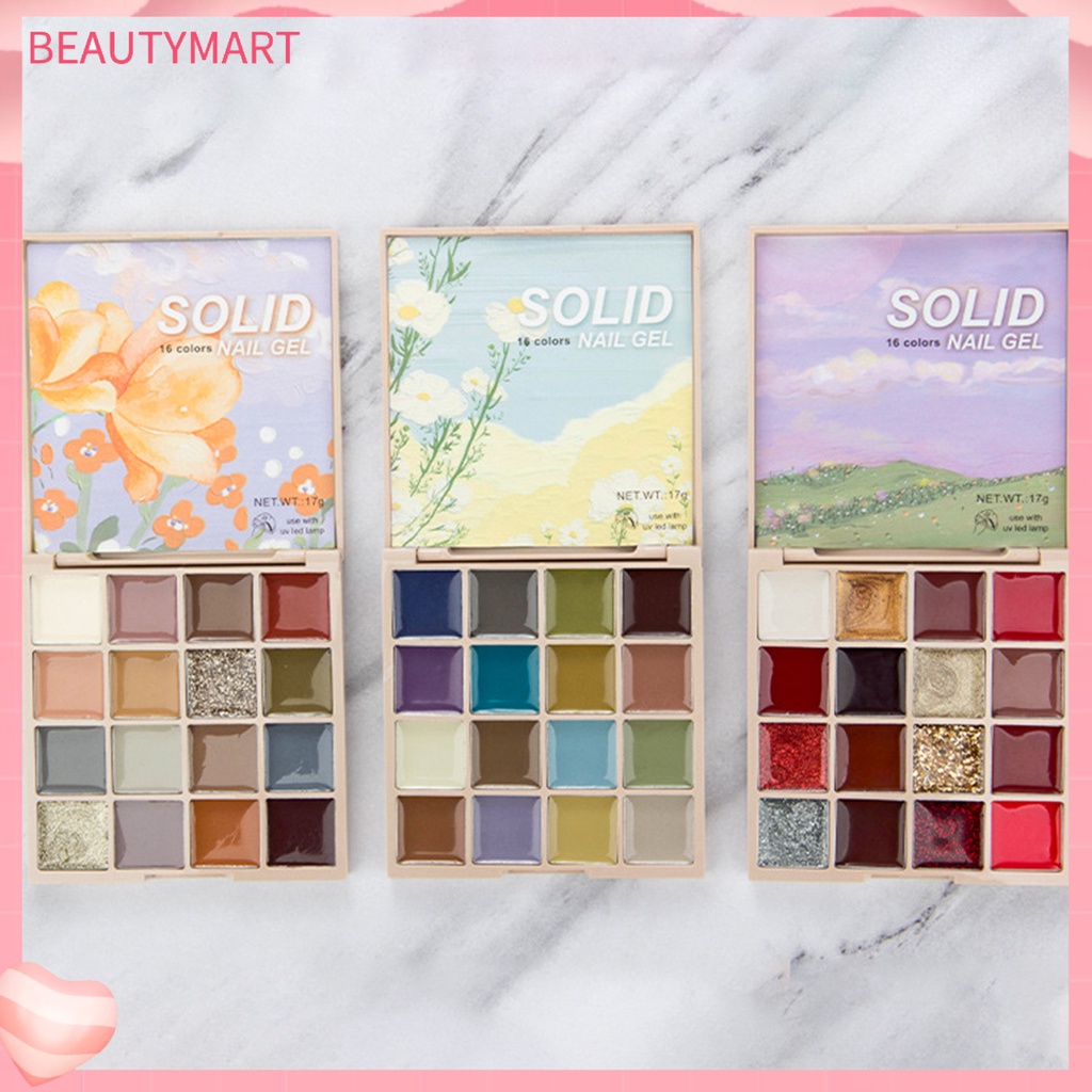 Bảng Gel Sơn Móng Tay 17g 16 Màu Sắc Trọng Lượng Nhẹ An Toàn Dành Cho Nữ