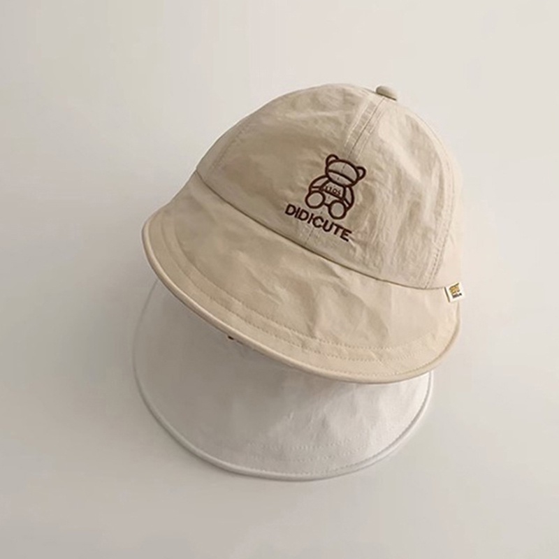 Mũ Bucket Vành Rộng Nhanh Khô Phong Cách Hàn Quốc Thời Trang Mùa Hè Cho Bé