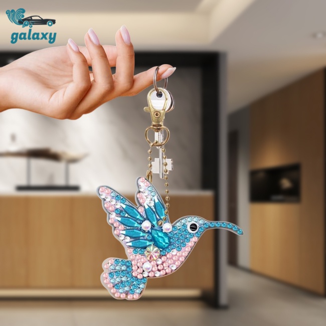 Galaxy Set 10 Móc Khóa Đính Đá Nhiều Màu Sắc Dễ Thương