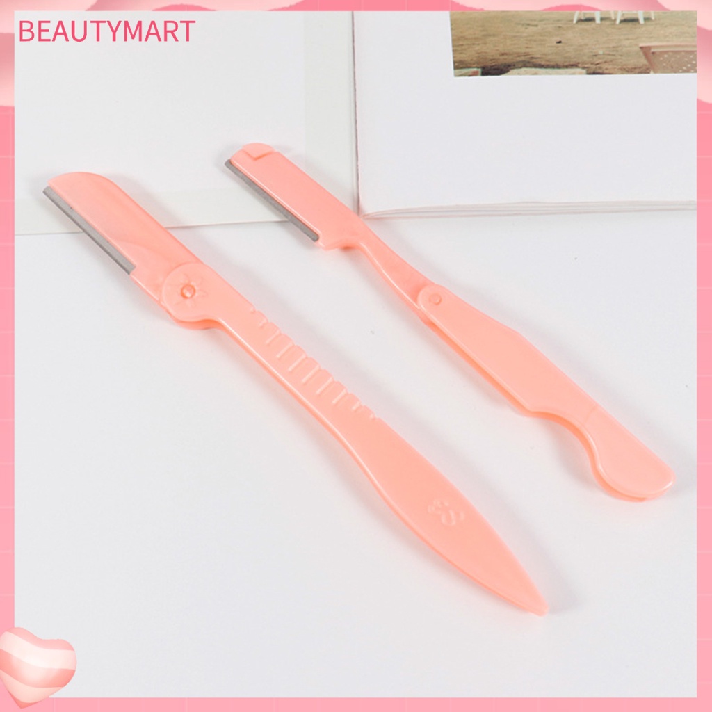 Dao Cạo Lông Mày 4 Đầu Thay Thế Bằng Thép Không Gỉ Có Thể Gập Lại An Toàn Dễ Mang Theo