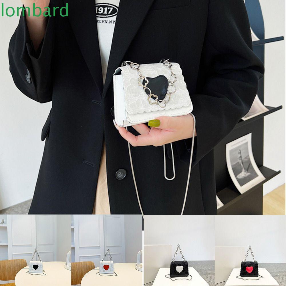 Túi Đeo Chéo Vai Mini Bằng Da PU Họa Tiết Trái Tim Thời Trang Sành Điệu Cho Nữ