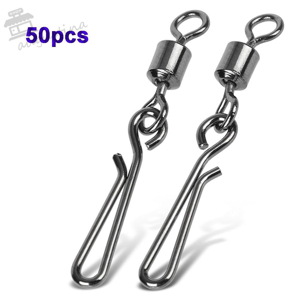 AUGUSTINA Móc Câu Cá Bằng Kim Loại Có Khóa Xoay Tiện Dụng