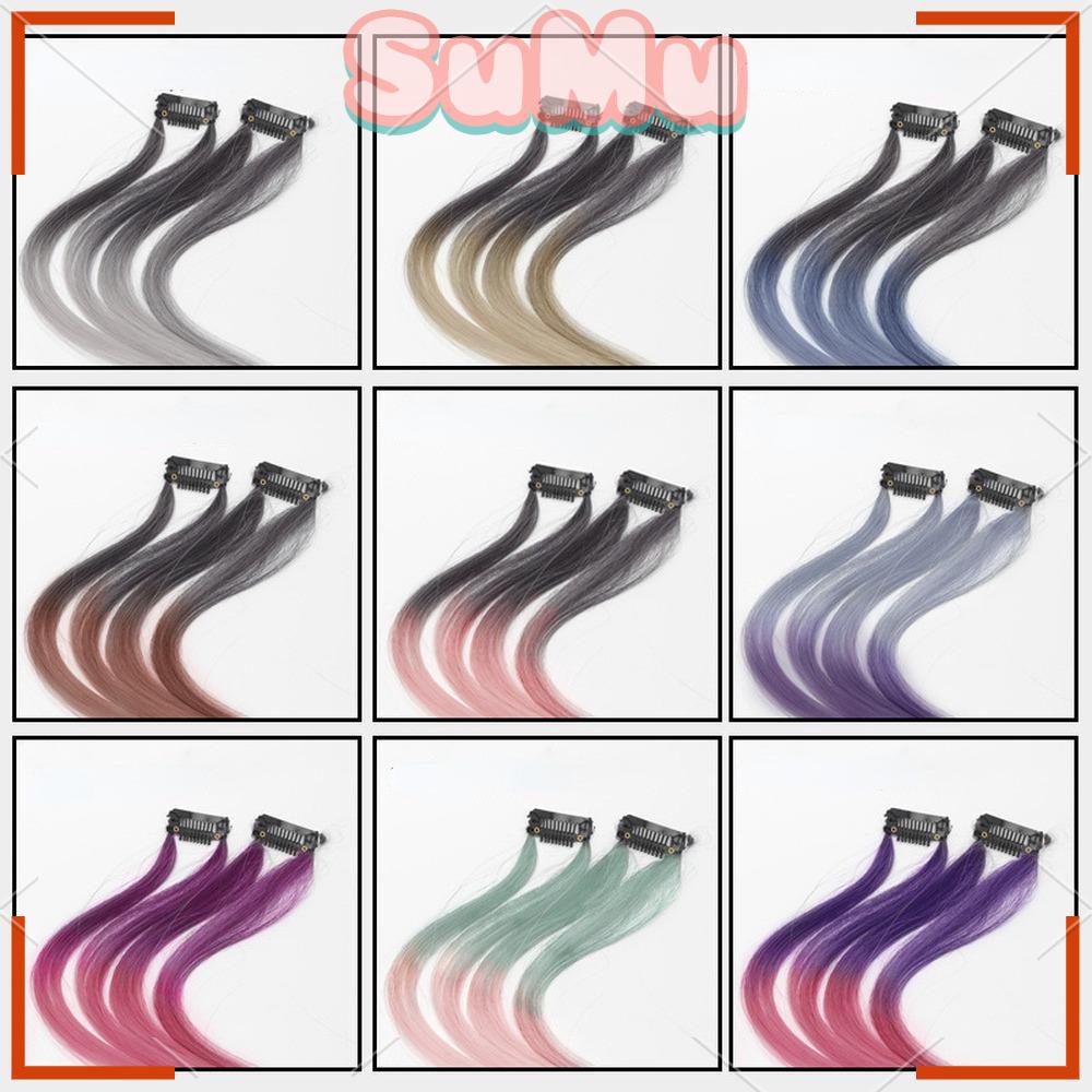 SUMU Dây Buộc Tóc Giả Thắt Bím Không Đường May Thời Trang