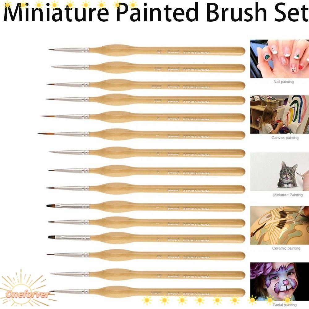 Bộ 15 Cọ Nylon Dùng Vẽ Tranh Sơn Dầu Thiết Kế Nhiều Đầu Có Móc Treo Tiện Dụng