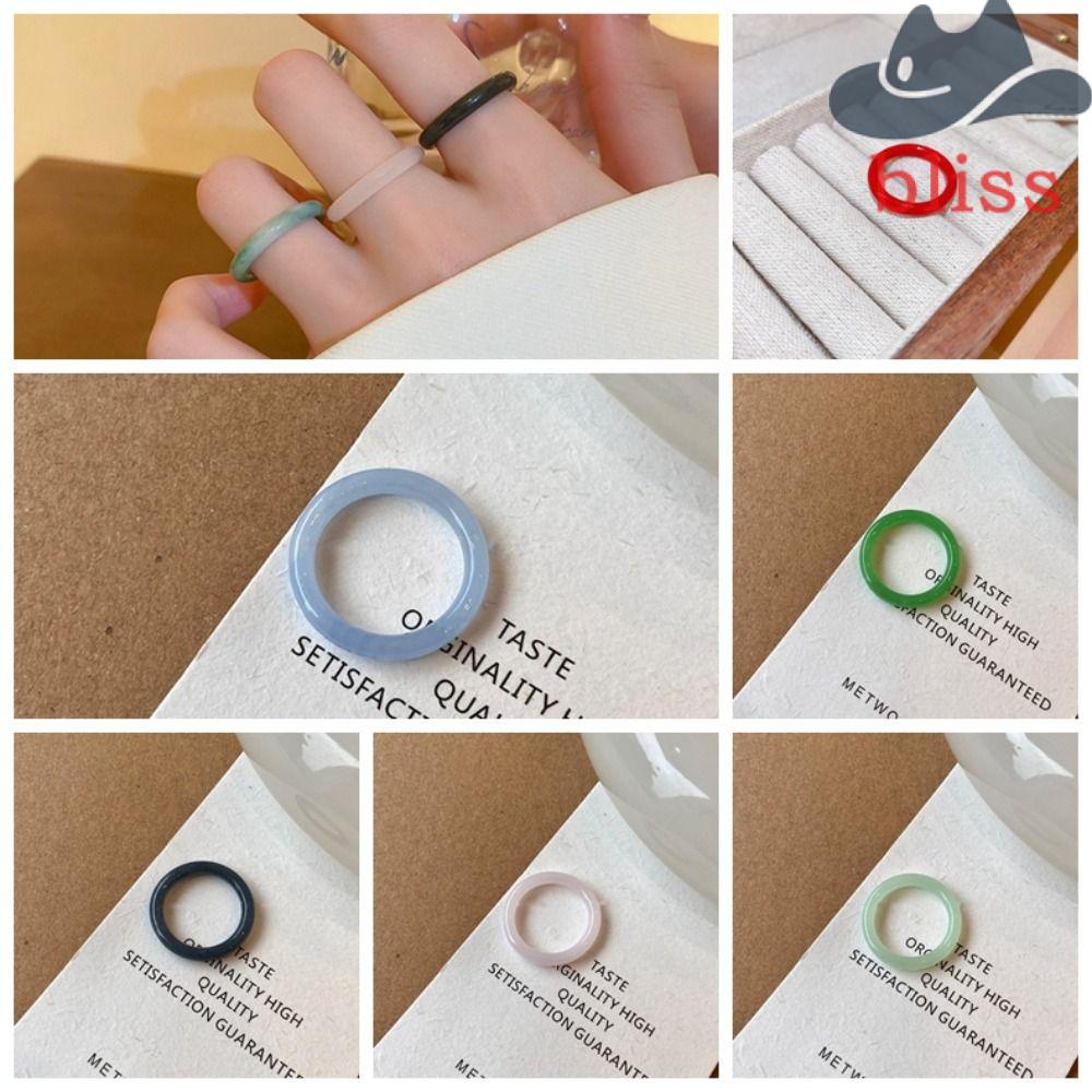 Nhẫn Nhựa Acrylic Trong Suốt / Lucite Axit Acetic Kiểu Pháp Tiện Dụng Mang Theo Du Lịch