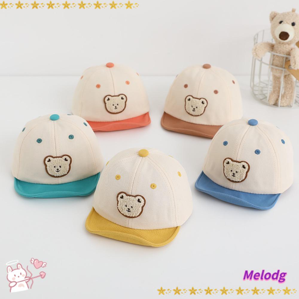 MELODG Mũ Bóng Chày Chống Nắng Chất Liệu Mềm Mại Hình Gấu Đáng Yêu Cho Bé