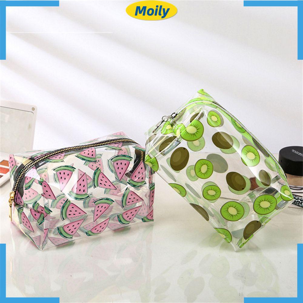 MOILYVN Túi Đựng Mỹ Phẩm Trong Suốt Chống Thấm Nước Có Khóa Kéo Tiện Dụng