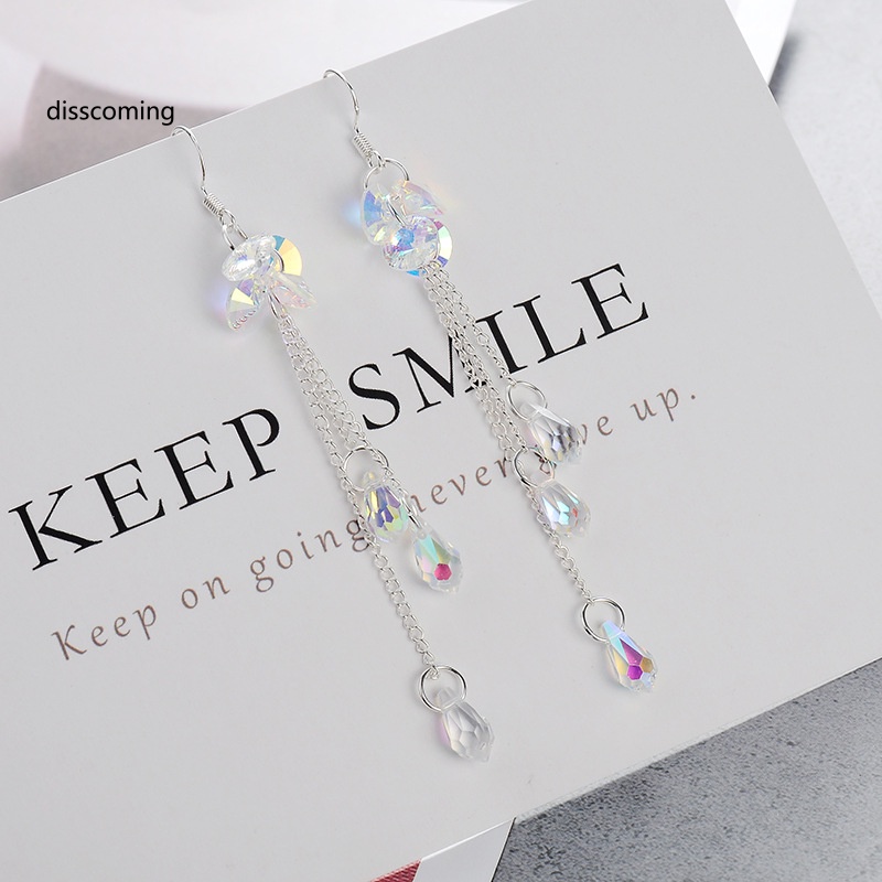 Đầm Nữ Kiểu Dáng Thời Trang Thanh Lịch| Hoa Tai Dáng Dài Phối Tua Rua Đính Đá Thời Trang