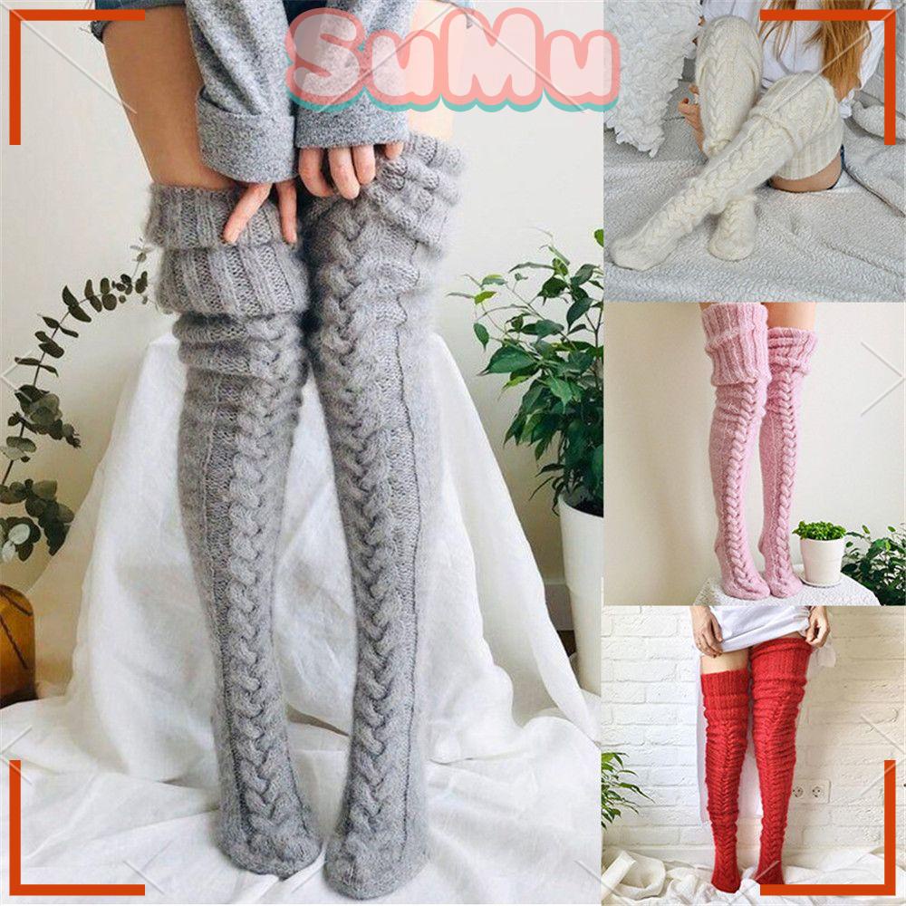 SUMU Tất Ống Chân Co Dãn Giữ Ấm