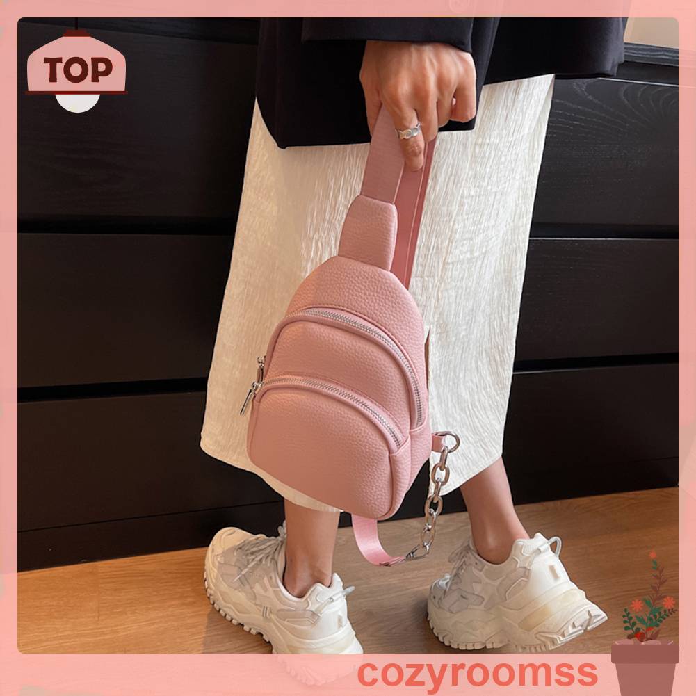 Túi Đeo Chéo Ngực Bằng Da PU Mềm Thời Trang Cho Nữ