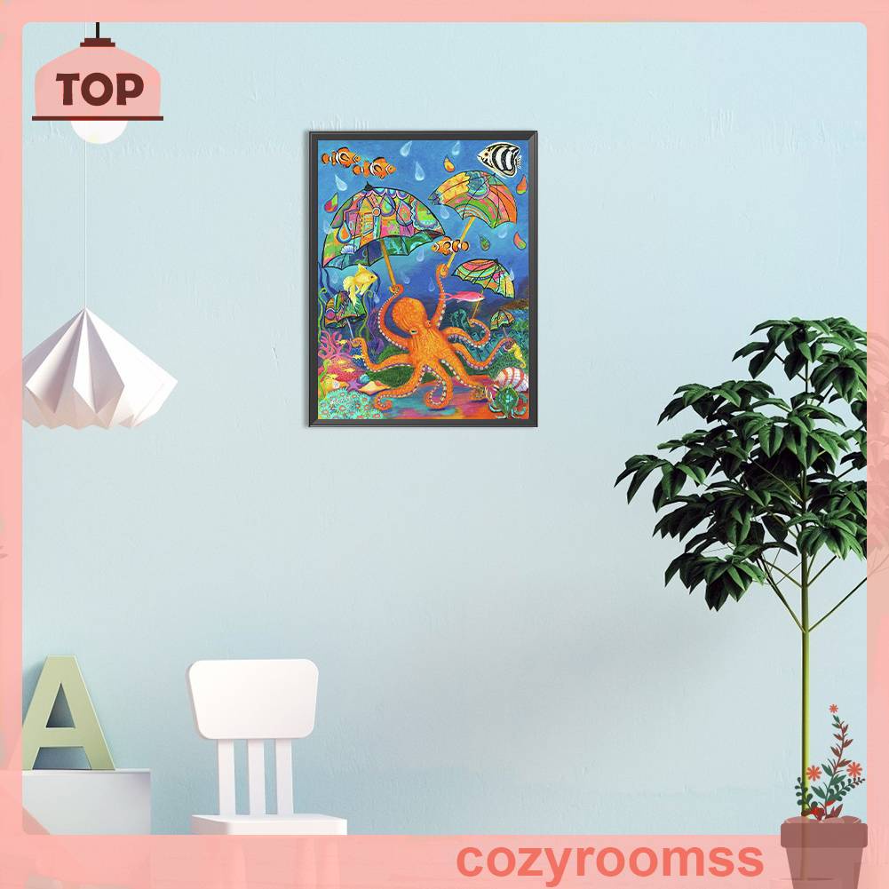 Bộ Tranh Đính Đá 5D Họa Tiết Hoạt Hình Động Vật Độc Đáo DIY Dùng Trang Trí Nhà Cửa