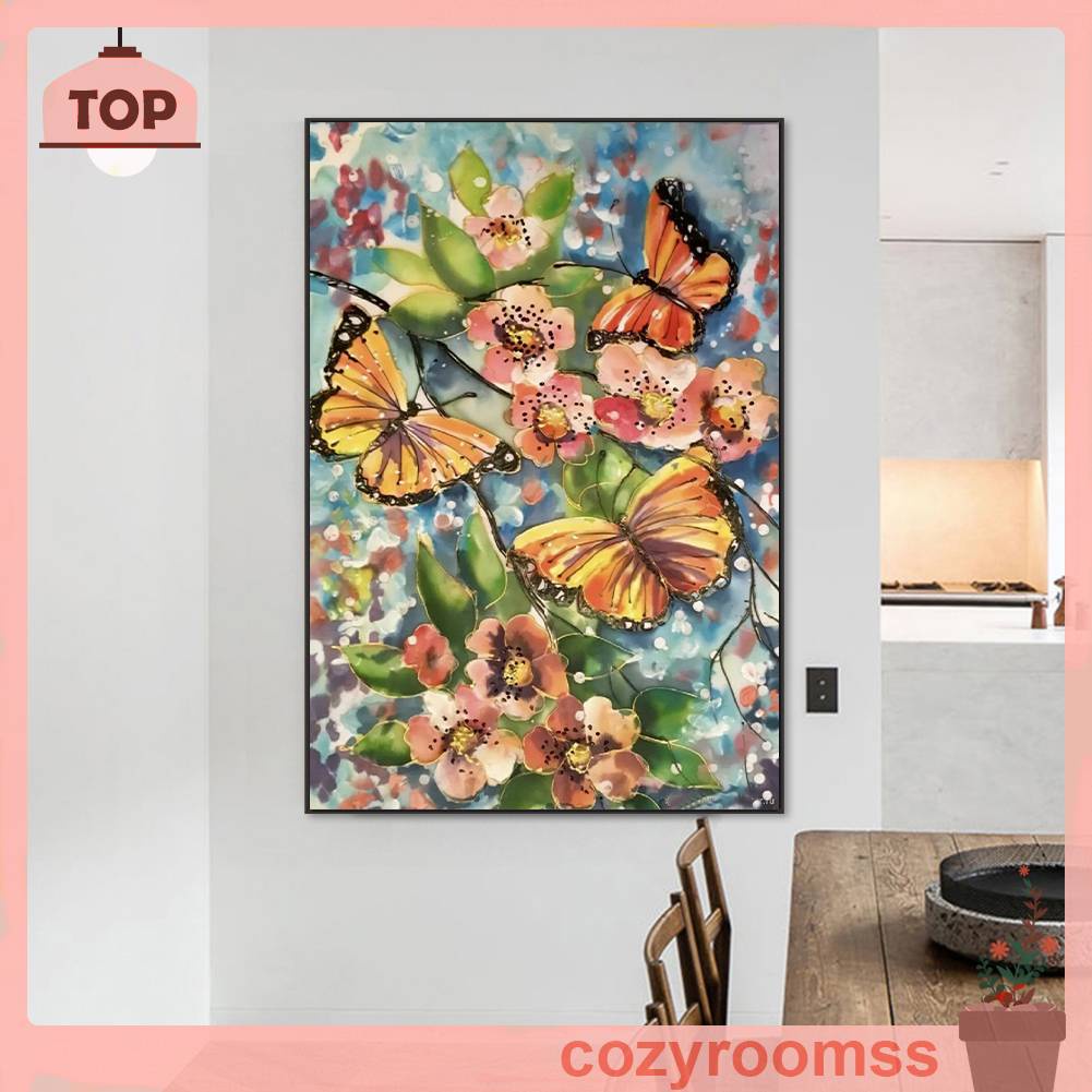 Tranh Đính Đá Kim Cương Toàn Bộ 5D DIY Hình Vẽ Bướm