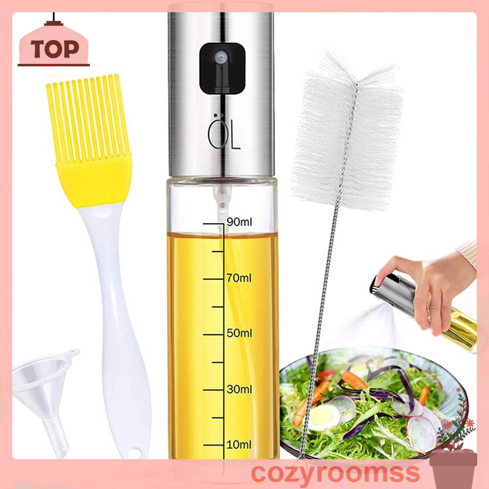 Bình Xịt Dầu Olive Bằng Kính Cấp Thực Phẩm 100ml Tiện Dụng Nướng BBQ / Salad