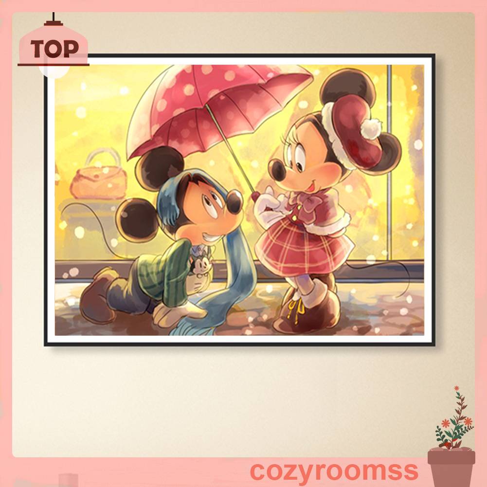 Tranh Đính Đá Kim Cương Toàn Bộ 5D DIY Hình Vẽ Chuột Mickey