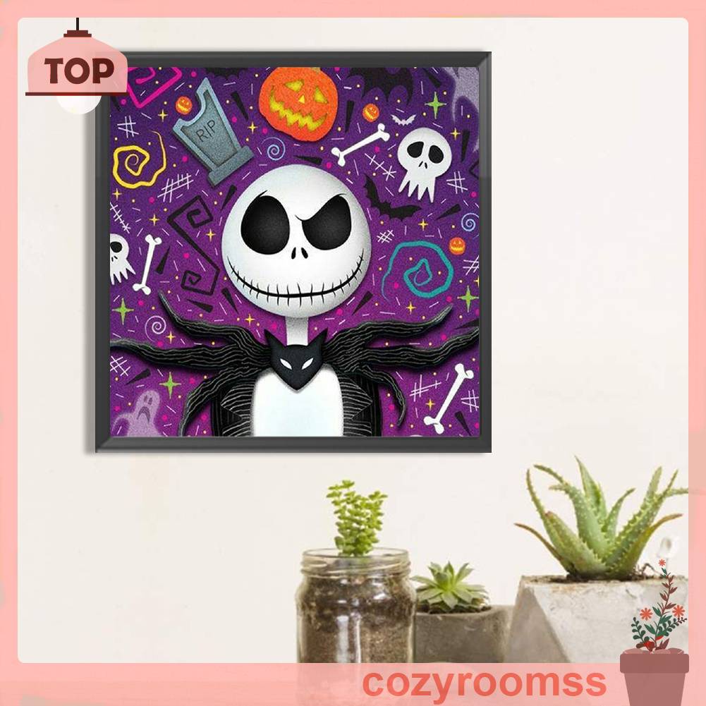 Tranh Đính Đá Kim Cương Toàn Bộ 5D DIY Hình Đầu Lâu