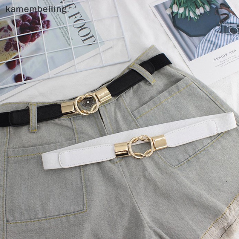 Thắt Lưng Da Bản Nhỏ Co Dãn Thời Trang Cho Nữ