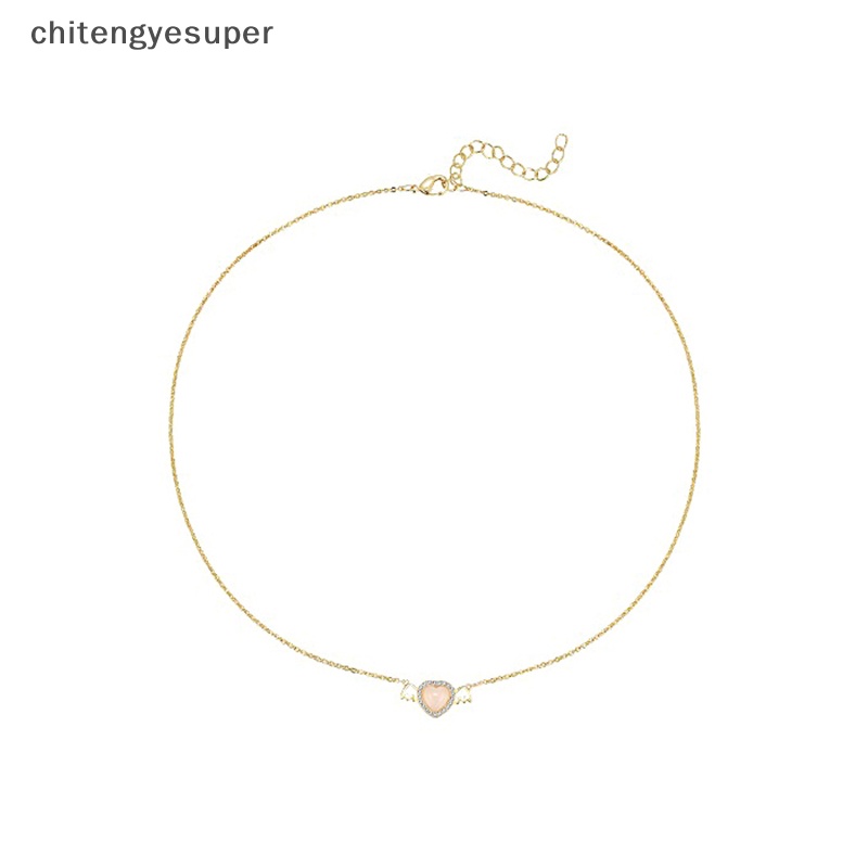 Vòng cổ Mặt Trái Tim Đính Đá Zircon Phong Cách Hàn Quốc Thời Trang Cho Nữ