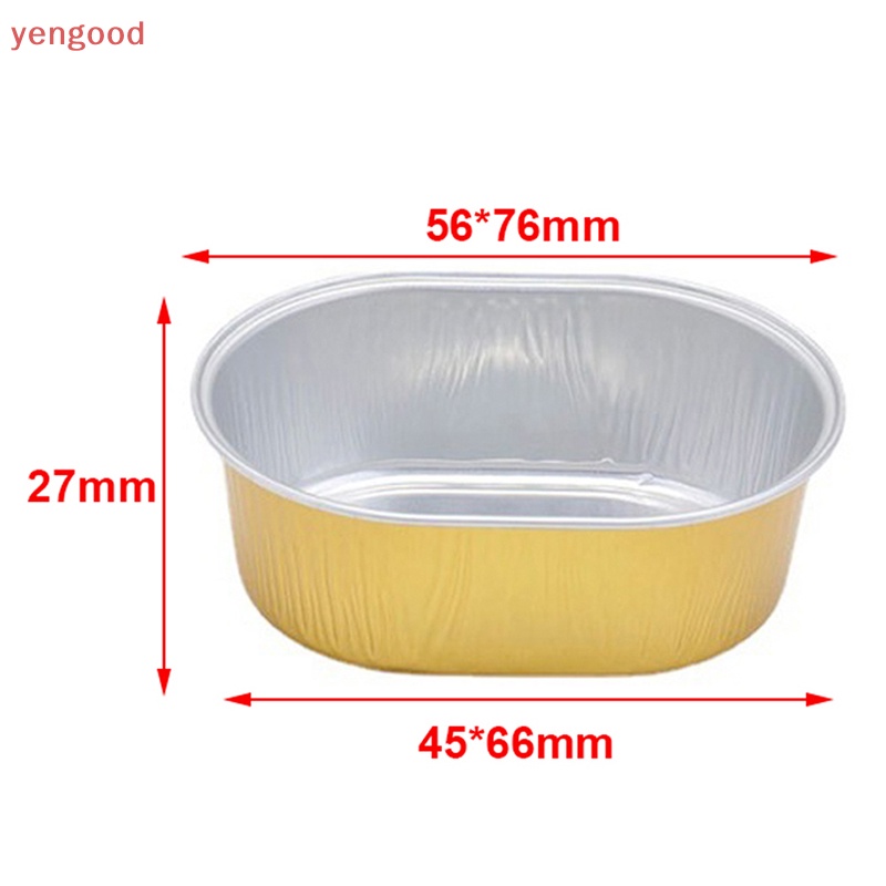 Set 10 Cốc Lá Nhôm Làm Bánh Cupcake Chịu Nhiệt Có Nắp Đậy