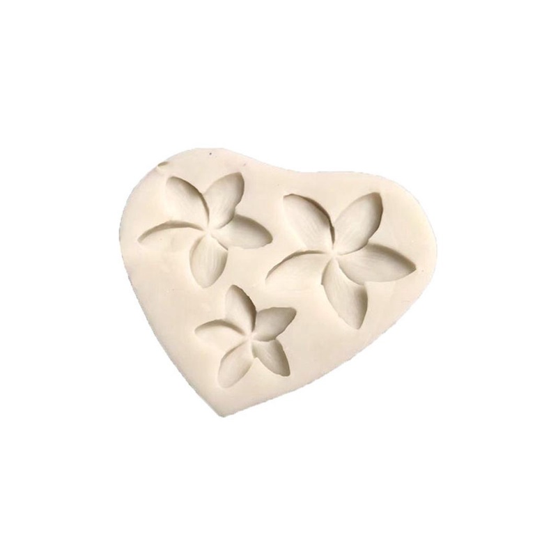 =Christmas=Plumeria Flower Silicone Mold Frangipani Fondant Molds For Diy Cake Topper