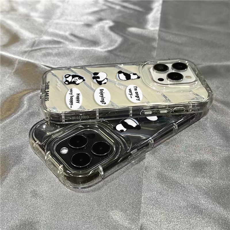 Ốp Điện Thoại Mềm Trong Suốt Hình Gấu Và Chữ Tiếng Anh Dễ Thương Cho iPhone14promax 1312 / 11 7 / 8plus xr / sins C4YA